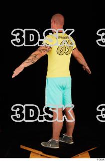 0012 Whole body yellow shirt turquoise shorts brown shoes of…